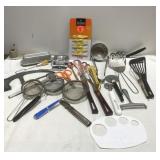 Vintage Kitchen items, measuring cups, corn pick