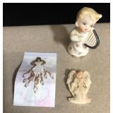 Vintage angel figurine marked Japan & more