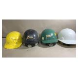 4 Hardhats, 3 are linemen hats