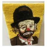 Vintage Sad Clown latchhook piece-36x24