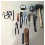 Wrenches, testers, mallet, bits, screwdrivers &