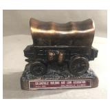 Bronze coin bank, Collinsville building and loan.