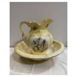 Ceramic Duck Bowl and Jug set, measures 16 in.