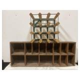 32x13 Wooden Wall Hanging Organizer and Wood and