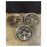Set of 3 Vintage Thunderbird 17 in. Rims