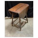 Wooden Table with drop down leaves, extended