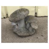 14" Mushroom Concrete ornate