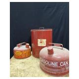3 Gasoline Cans, 2 Eagle Cans and 1 Drum with