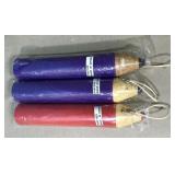Three brand new colored pencil shaped umbrellas
