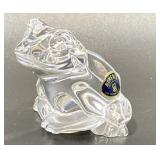 Lead Crystal Frog from Bohemia, Czech Republic,