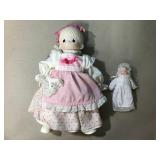 17" Precious Moments doll and 8" sleeping doll