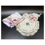 Vintage Handkerchiefs & doily