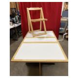 54 x 34 x 29 table and set of 4, 28" chairs. Ends
