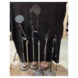 (6) Microphone Stands with Accessories attached