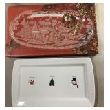 2 Christmas trays