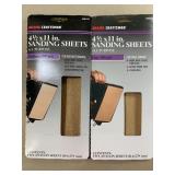 Two 4-1/2x11 sanding sheets. 100 and 150 grit