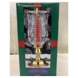 12' tall 24% lead crystal lamp with gold plated
