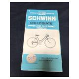 Vintage Schwinn collegiate owners manual 1982