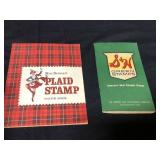 Vintage stamp book the green one is full and the