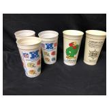 5-Long John silver giveaway cups, three NFL 1988,