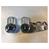 Locks with combination and keys