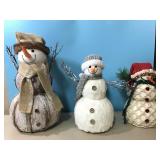 19', 15', and 13' Christmas snowmen decorations