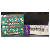 (3) Sets of Christmas Lights, 2 sets of M&M's