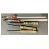 3 vintage advertising screwdrivers and 2