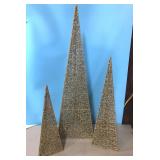 Christmas tree trio gold the tallest one is 36