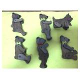Wooden bears and a dog