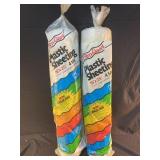 (2) Packs of Plastic Sheeting 15x25, appears to