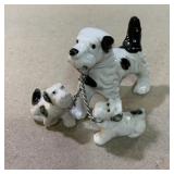 Vintage Dog w/ puppies on chain figurine-3' tall
