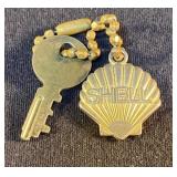 Vintage Shell Keychain and Key
