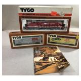 3 Tyco Trains and Book
