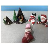 Vintage Christmas ornament & tiny mangers