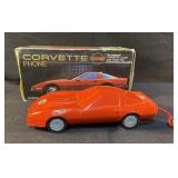 Corvette Phone with Original Box, missing a tire