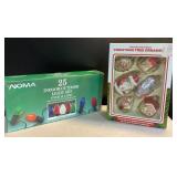 25 indoor/outdoor light set, hand decorated glass