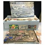 Antique Built Rite railroad accessory set. Box