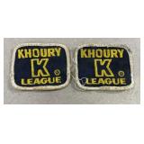 Vintage Khoury League embroidered patches