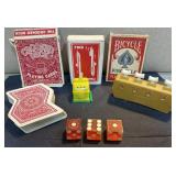 3 decks of cards, TWA, pinochle and a crooked