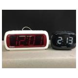 Two working digital alarm clocks