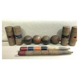 Antique Croquet set pieces