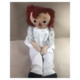 Large Raggedy Ann doll is 36 inches tall or 3