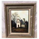 Framed Oil Painting 12'x16' frame is 22'x25
