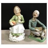 2 vintage 6' figurines