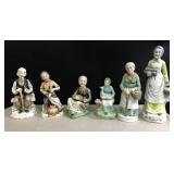 6 vintage figurines
