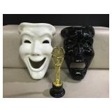 Vintage Comedy & Tragedy masks from New Orleans
