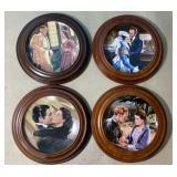4 Gone With The Wind collectors plates-stands not