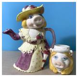 Vintage Miss Piggy tea pot and mug by Signa