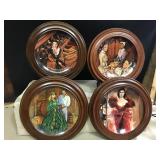 4 Gone With The Wind collectors plates-stands not